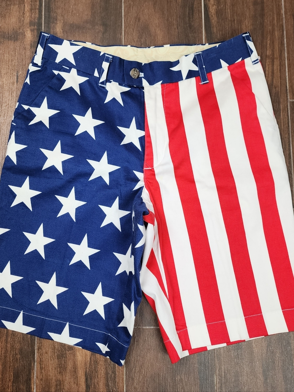 Loudmouth Shorts Mens American Flag Stars Stripes Patriotic Size 30 USA Chino